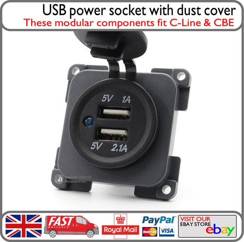 Line double usb socket - c-line,