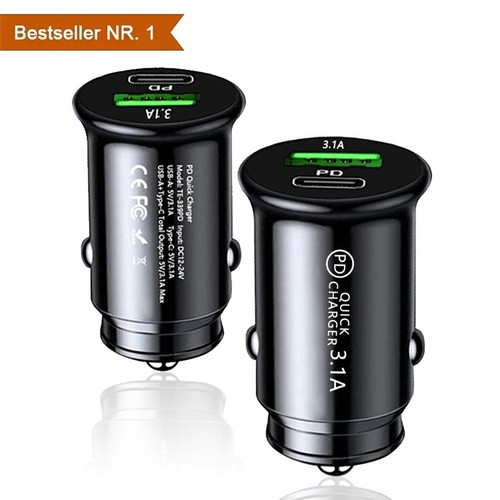 Fast car charger usb - 2, port