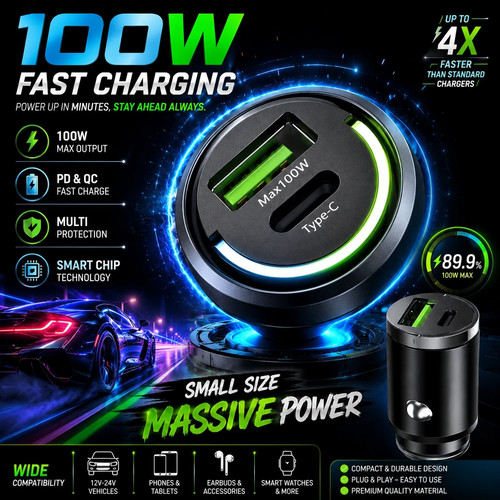 Fast car charger usb port - fast,