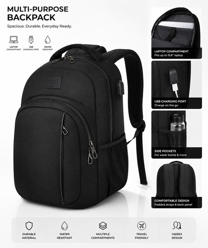 Laptop backpack with usb - laptop,