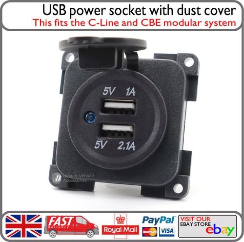 Cbe double usb socket module - cbe,
